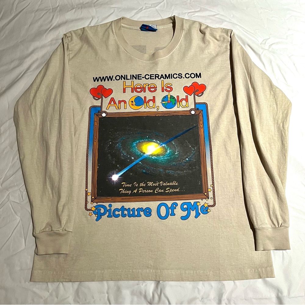 Online Ceramics Long Sleeve, Large, Space, here is an old picture of me